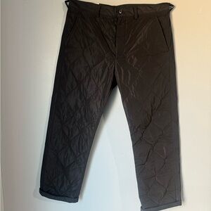 Men's Quilted Black Pants